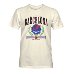 Barcelona 1863FC Retro Stripes T-Shirt -  Cream
