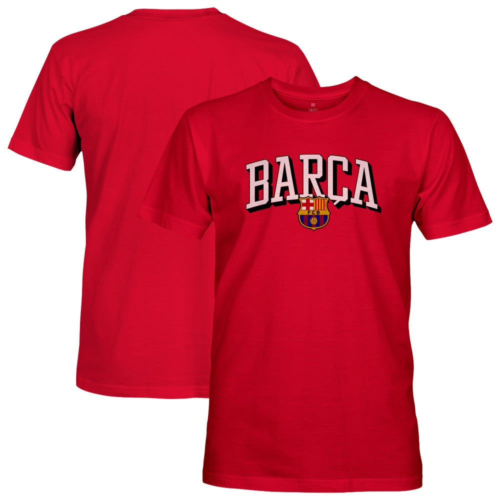 Barcelona 1863FC Athletic Wordmark T-Shirt -  Red