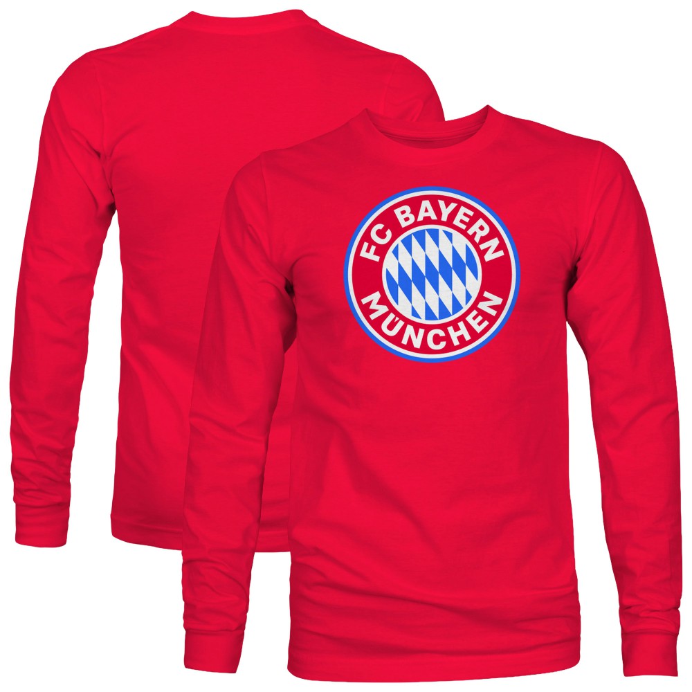 Bayern Munich 1863FC Color Badge Long Sleeve T-Shirt -  Red
