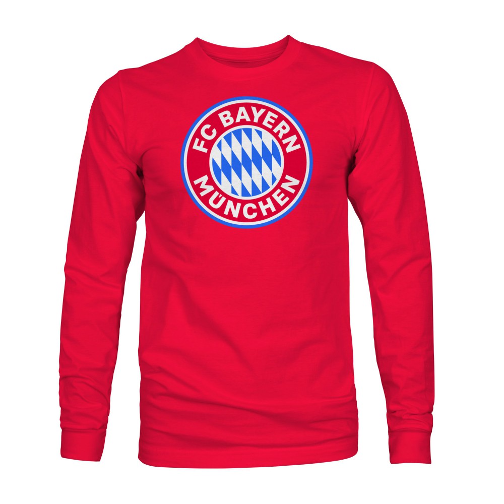 Bayern Munich 1863FC Color Badge Long Sleeve T-Shirt -  Red
