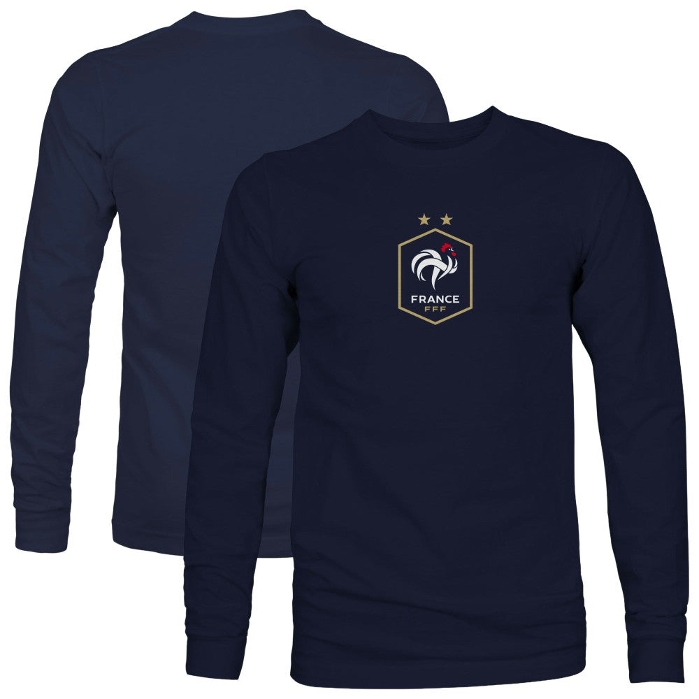France National Team 1863FC Color Badge Long Sleeve T-Shirt -  Navy