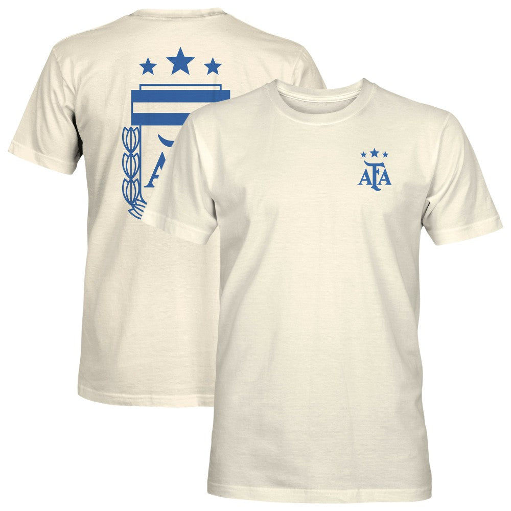Argentina National Team 1863FC Big Logo Heavyweight T-Shirt -  Cream