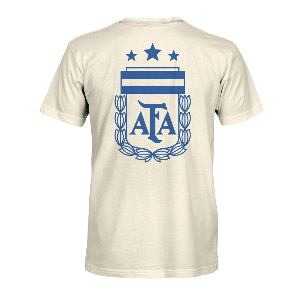 Argentina National Team 1863FC Big Logo Heavyweight T-Shirt -  Cream