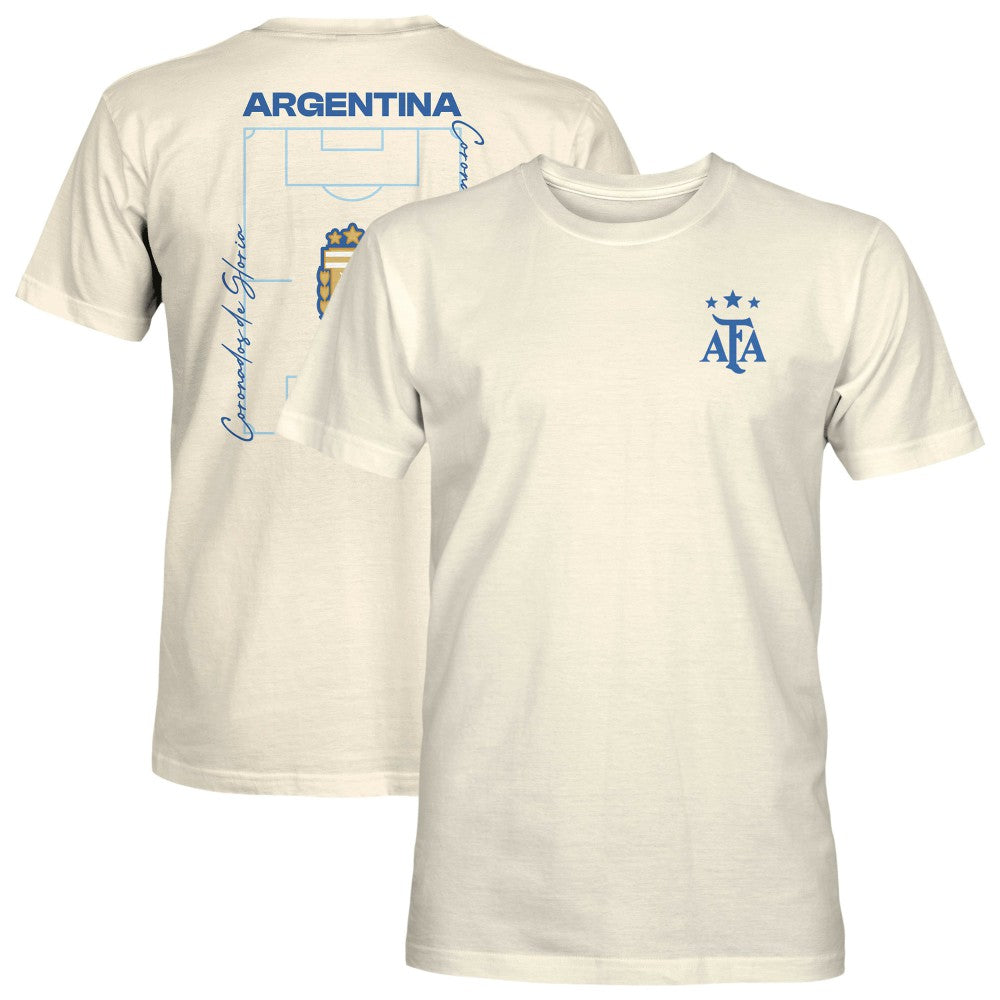 Argentina National Team 1863FC Own the Pitch Heavyweight T-Shirt -  Cream