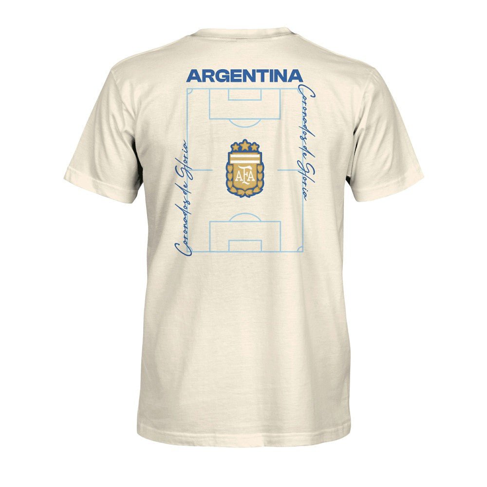 Argentina National Team 1863FC Own the Pitch Heavyweight T-Shirt -  Cream