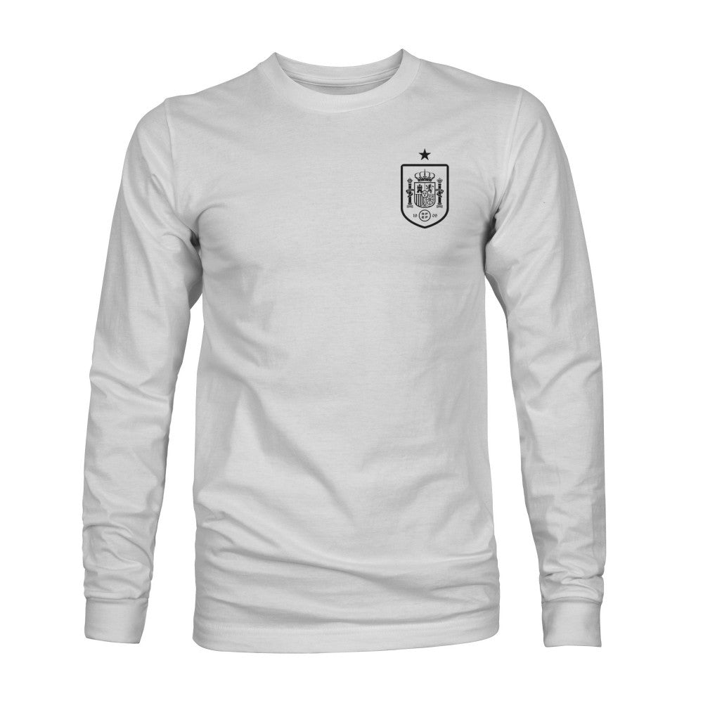 Spain National Team 1863FC Back Team Arch Long Sleeve T-Shirt -  Gray