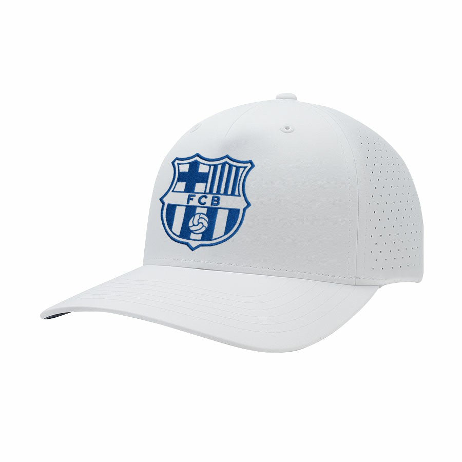 Barcelona 1863FC Mono Badge High Point Adjustable Hat -  White