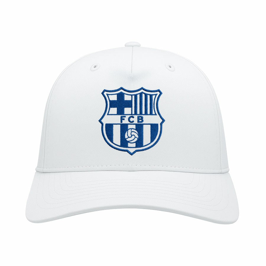 Barcelona 1863FC Mono Badge High Point Adjustable Hat -  White