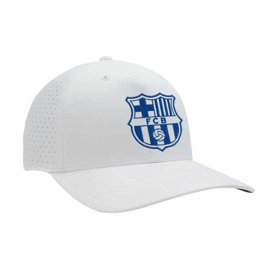 Barcelona 1863FC Mono Badge High Point Adjustable Hat -  White