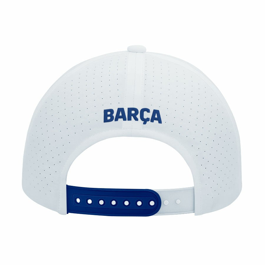 Barcelona 1863FC Mono Badge High Point Adjustable Hat -  White