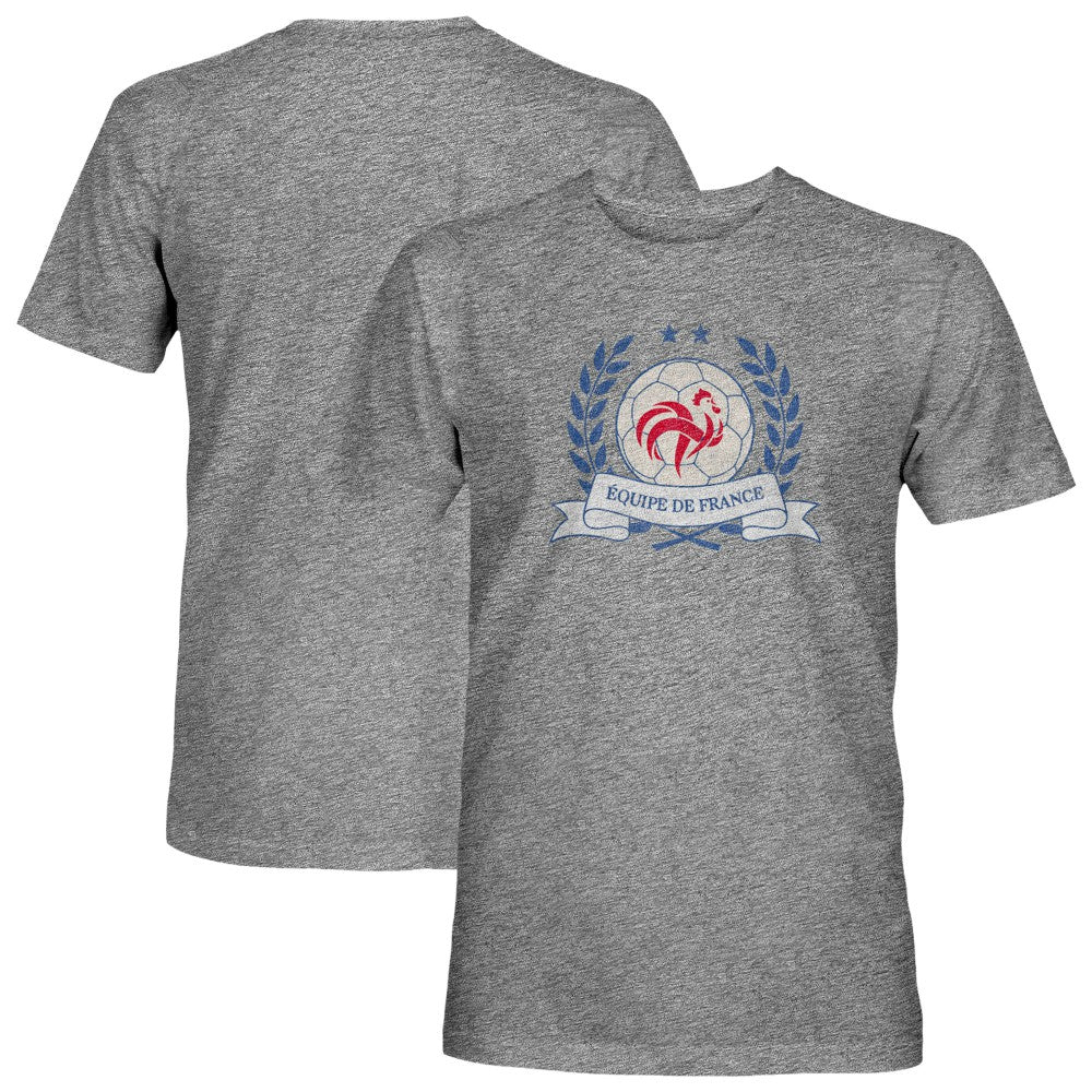 France National Team 1863FC Vintage Tri-Blend T-Shirt -  Gray