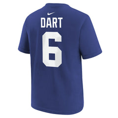 Jaxson Dart  Youth Name & Number T-Shirt - New York Giants