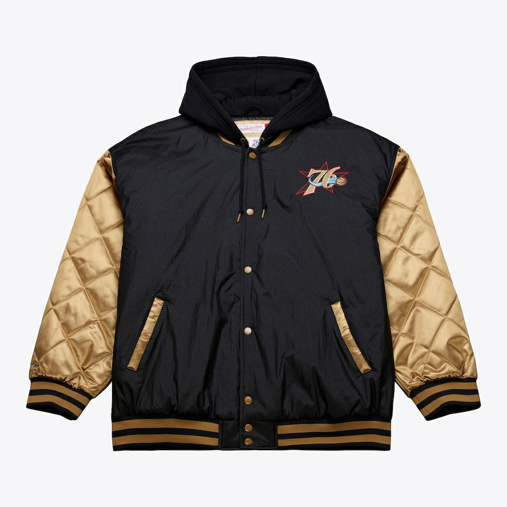 NBA Philadelphia 76ers Hardwood Classics 76 Originals Collection Fushion Full-Snap Hoodie Jacket