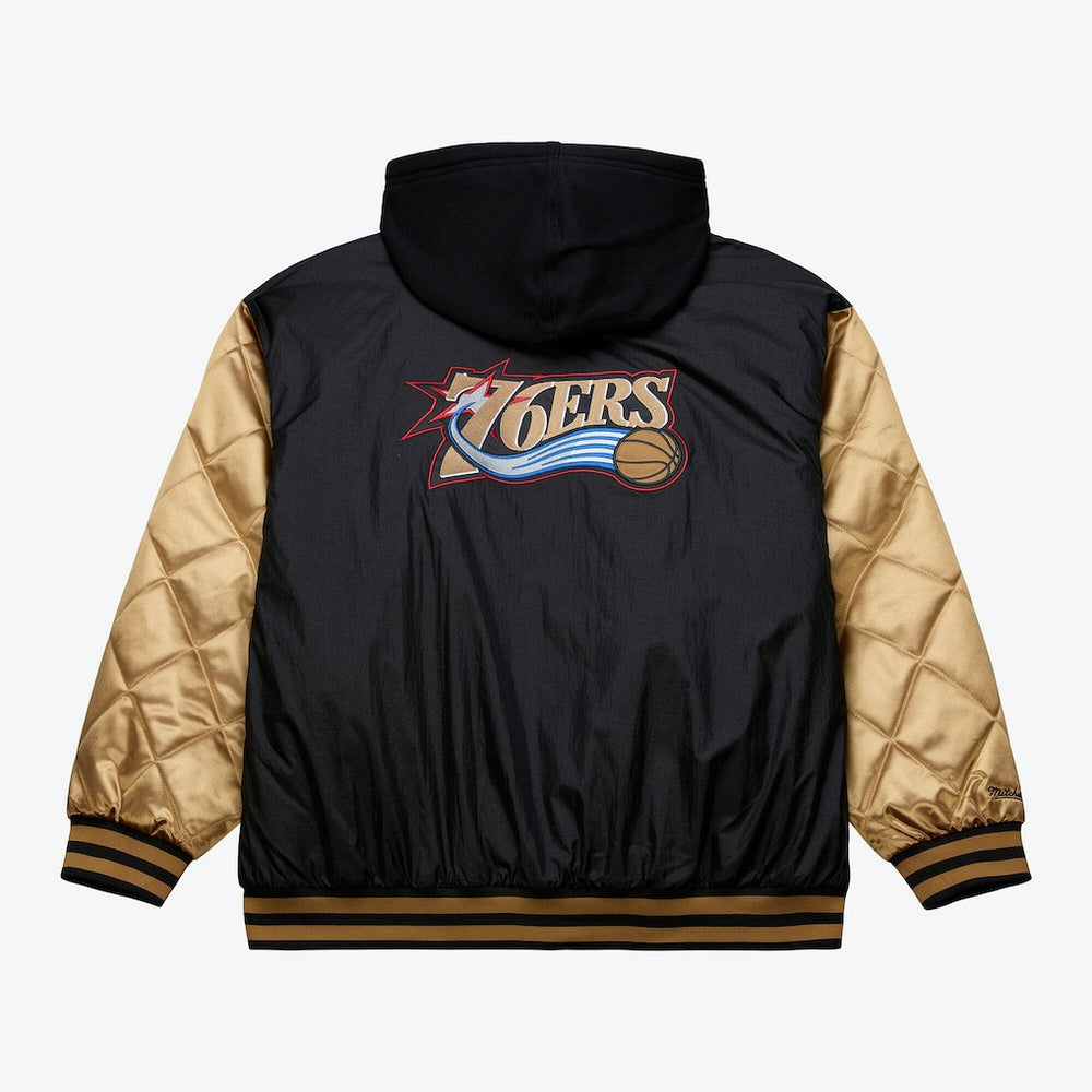 NBA Philadelphia 76ers Hardwood Classics 76 Originals Collection Fushion Full-Snap Hoodie Jacket