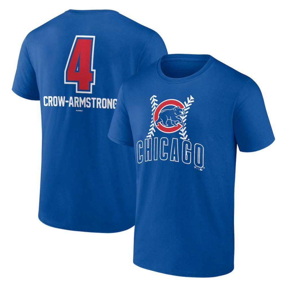 MLB Pete Crow-Armstrong Chicago Cubs Fastball Player Name & Number T-Shirt
