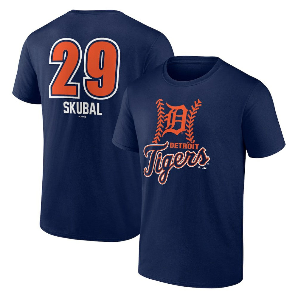 MLB Tarik Skubal Detroit Tigers Fastball Player Name & Number T-Shirt