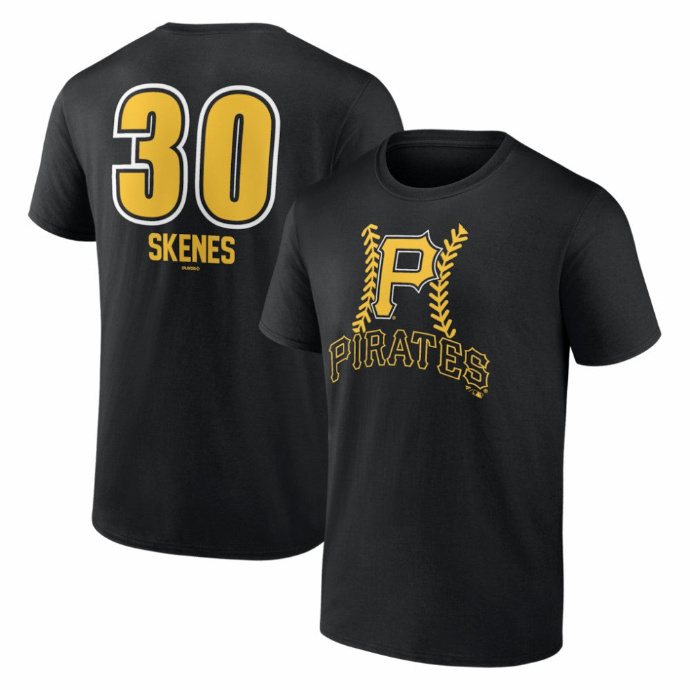 MLB Paul Skenes Pittsburgh Pirates Fastball Player Name & Number T-Shirt