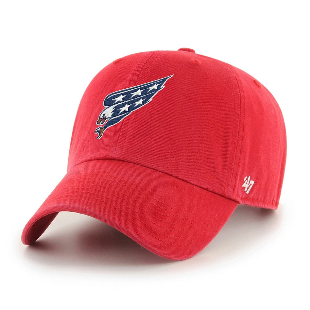 NHL Red Washington Capitals '47 Alternate Clean Up Adjustable Hat