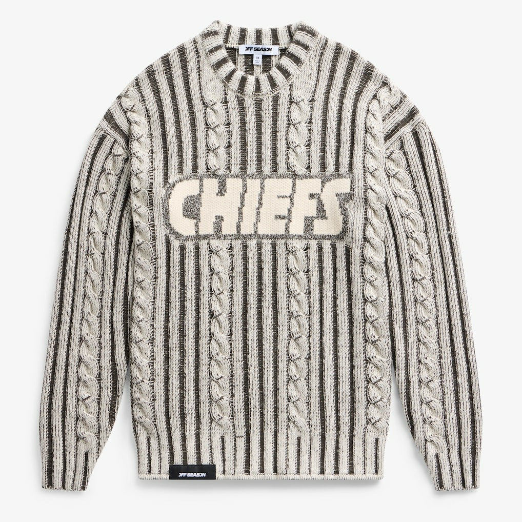 Off Season x NFL Unisex Cable Knit Sweater - Kansas City Chiefs