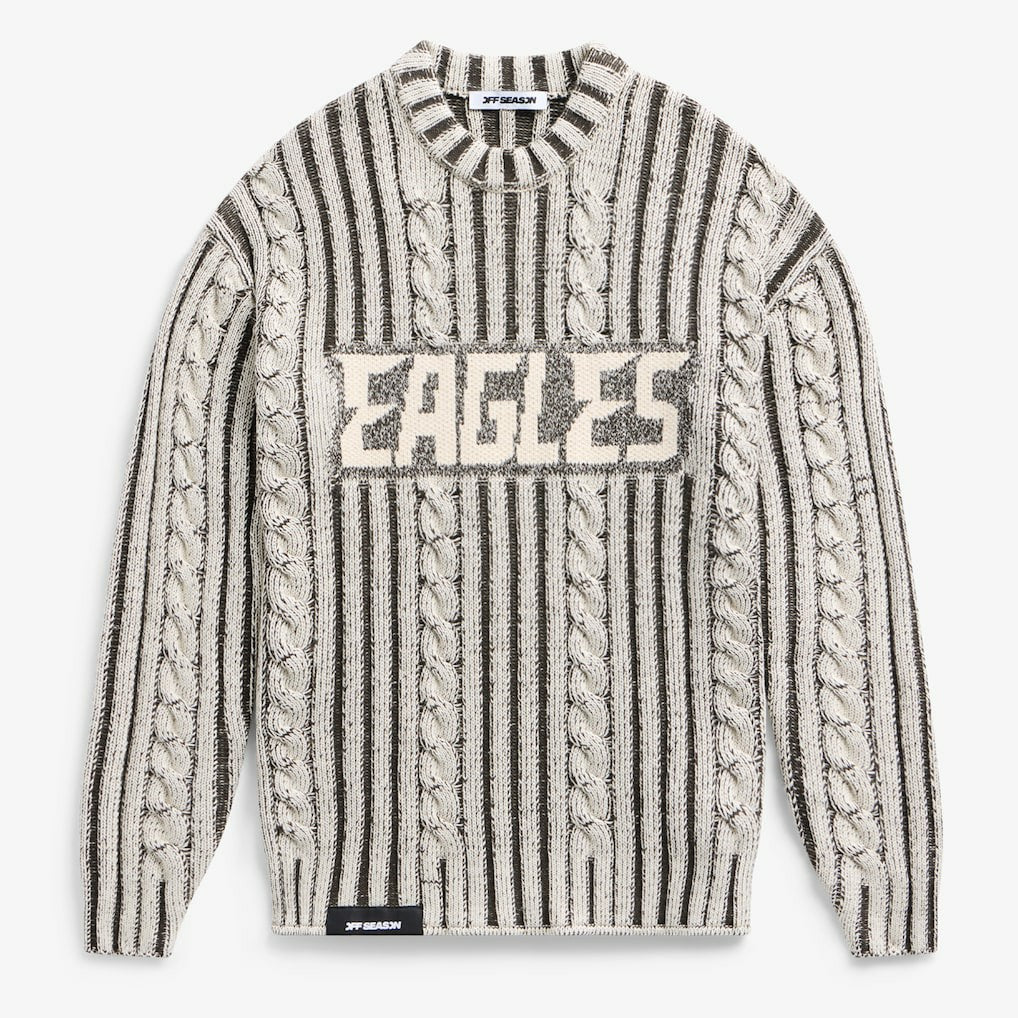 Off Season x NFL Unisex Cable Knit Sweater - Philadelphia Eagles