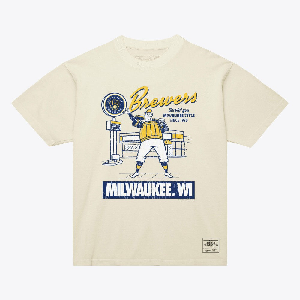 MLB Milwaukee Brewers Mitchell & Ness Deli T-Shirt