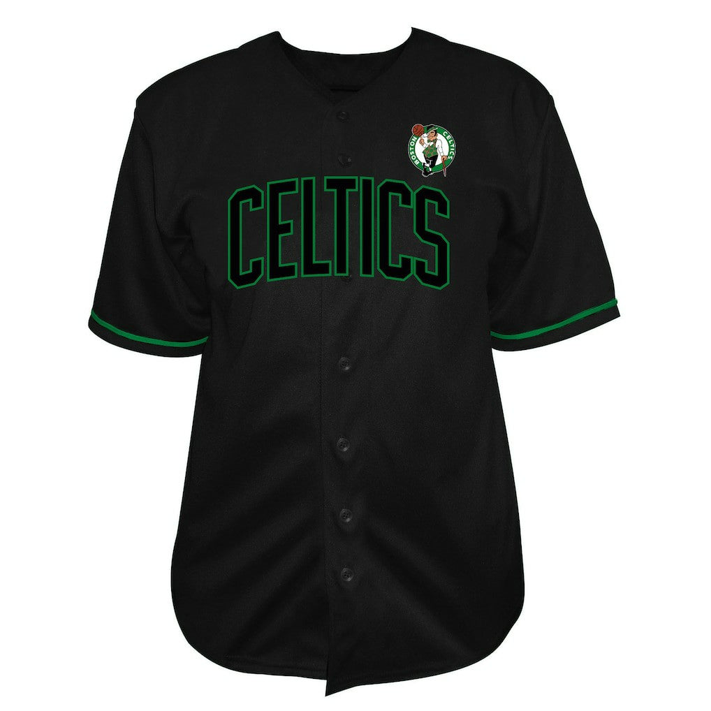 NBA Boston Celtics Big & Tall Pop Full-Button Baseball Jersey