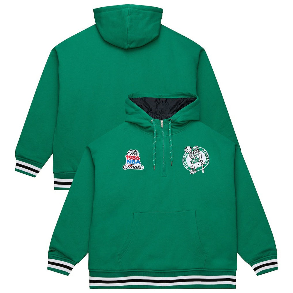 NBA Boston Celtics Throw It Back Quilted Fleece Quarter-Zip Hoodie