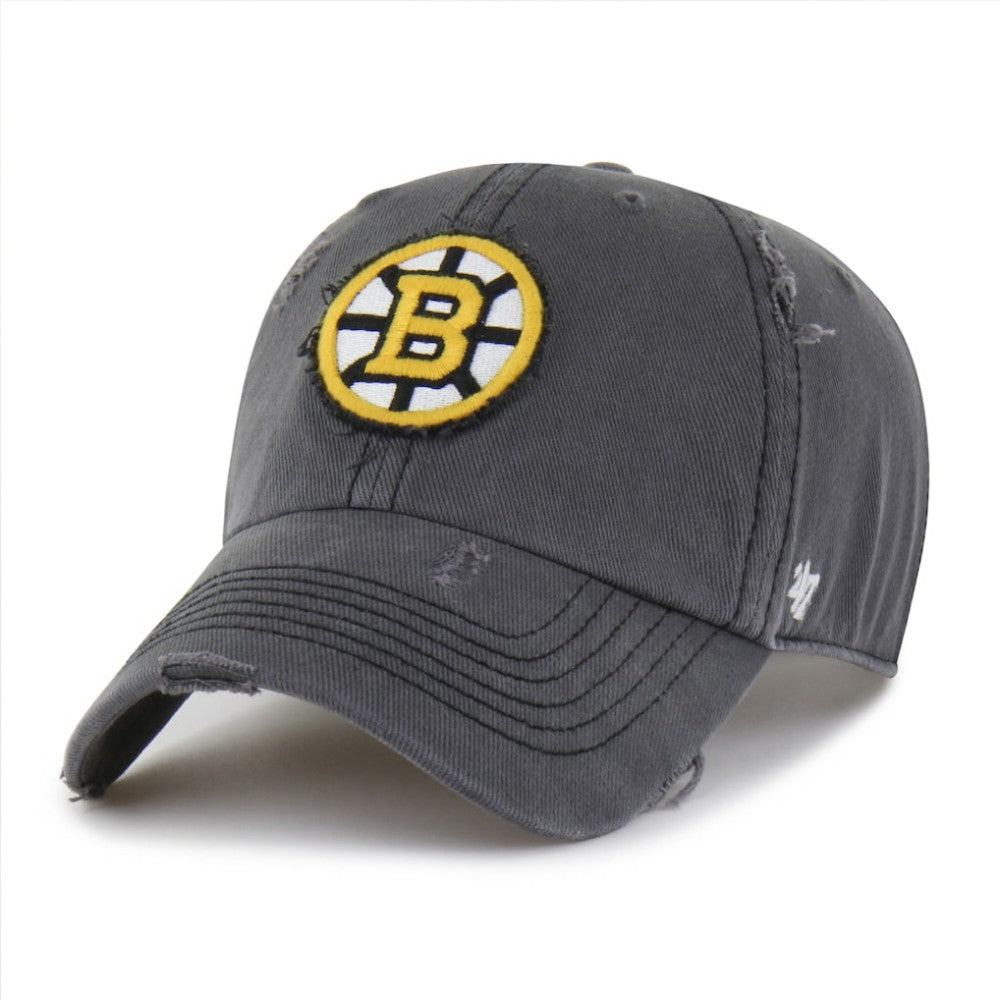 NHL Charcoal Boston Bruins '47 Weathered Clean Up Adjustable Hat
