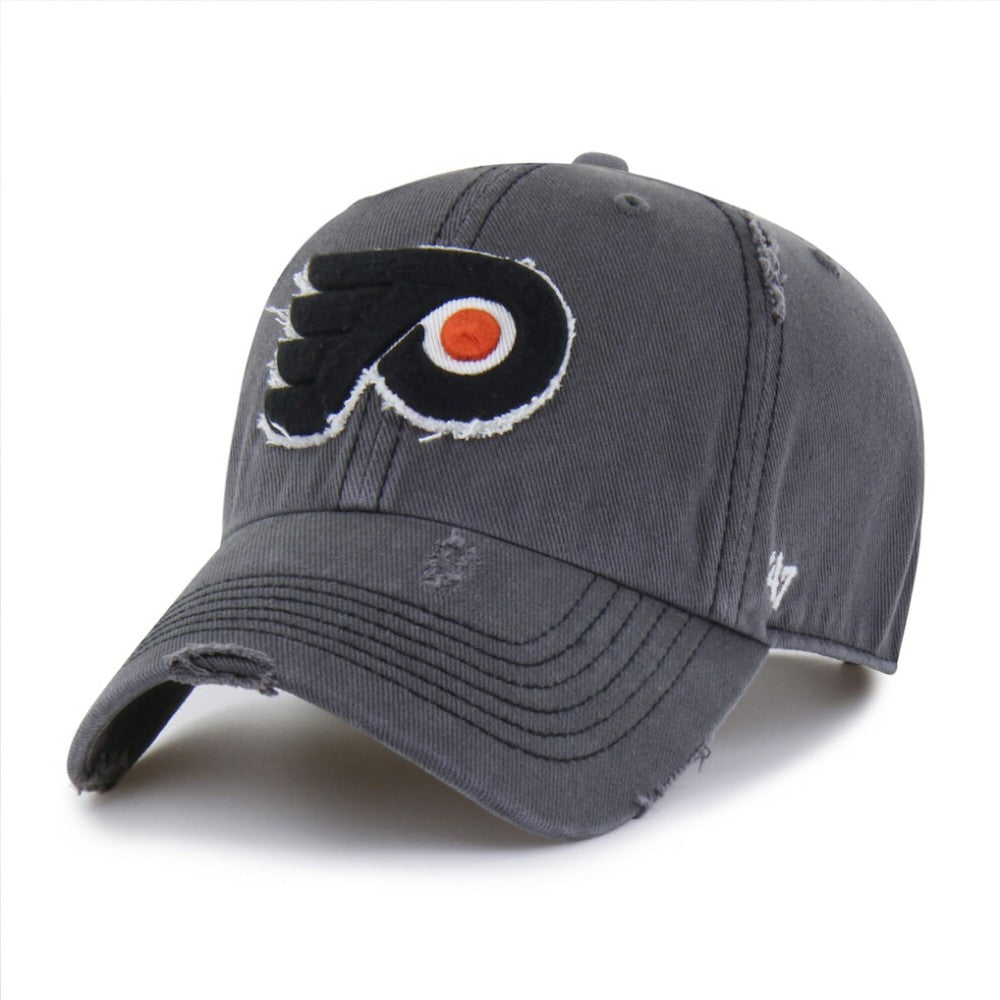 NHL Charcoal Philadelphia Flyers '47 Weathered Clean Up Adjustable Hat