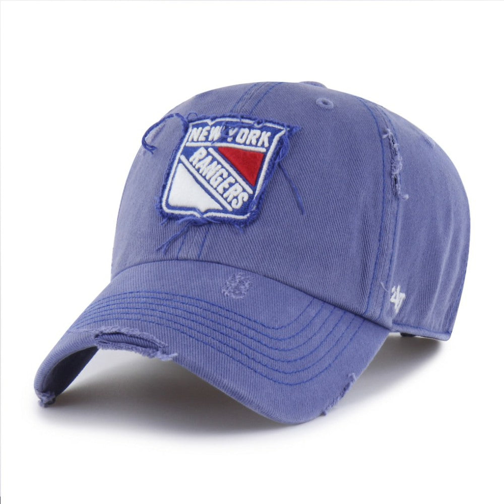 NHL Blue New York Rangers '47 Weathered Clean Up Adjustable Hat