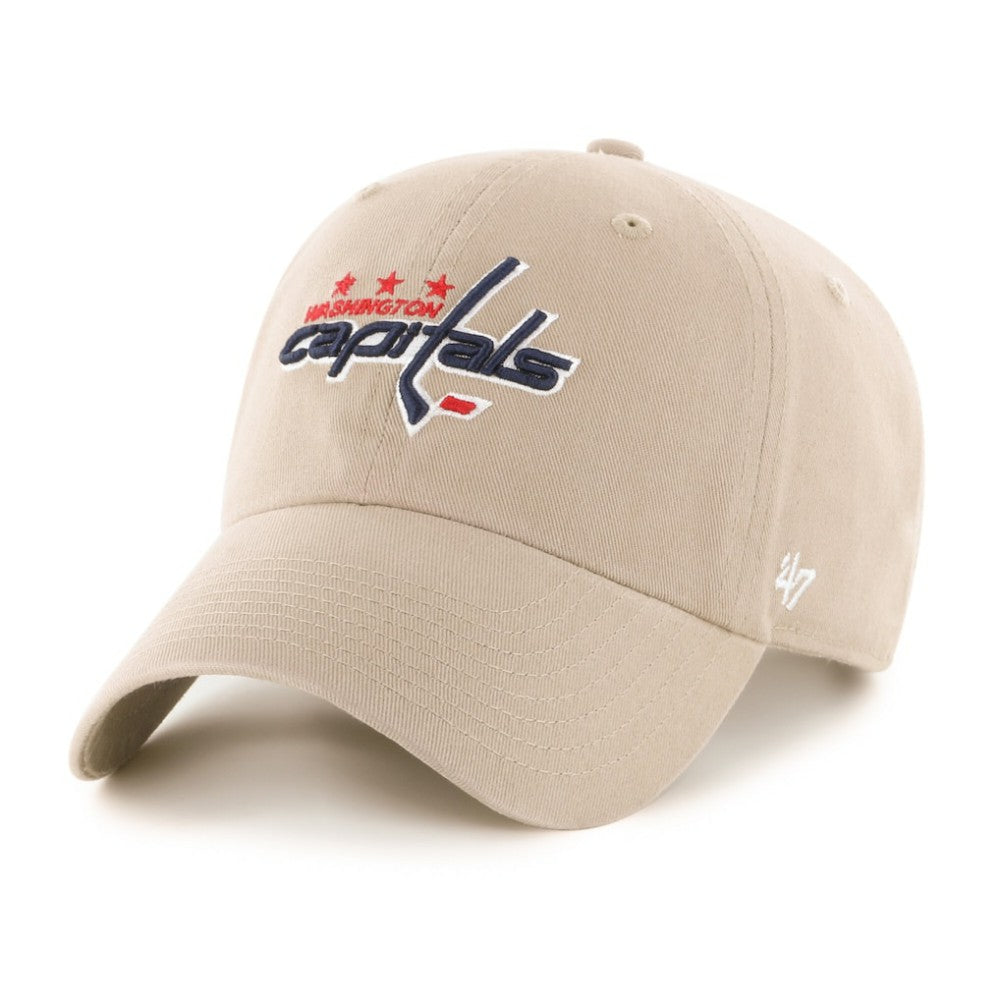 NHL Khaki Washington Capitals '47 Logo Clean Up Adjustable Hat