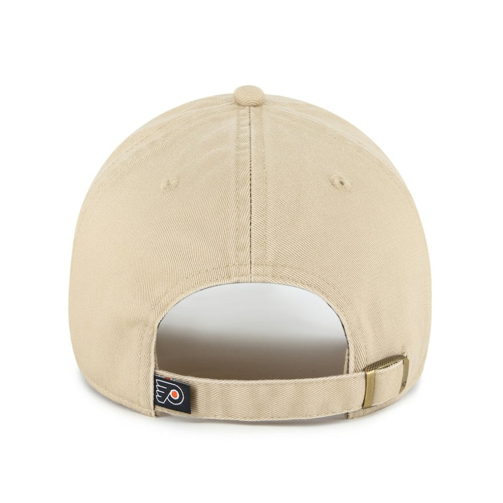 NHL Khaki Philadelphia Flyers '47 Logo Clean Up Adjustable Hat