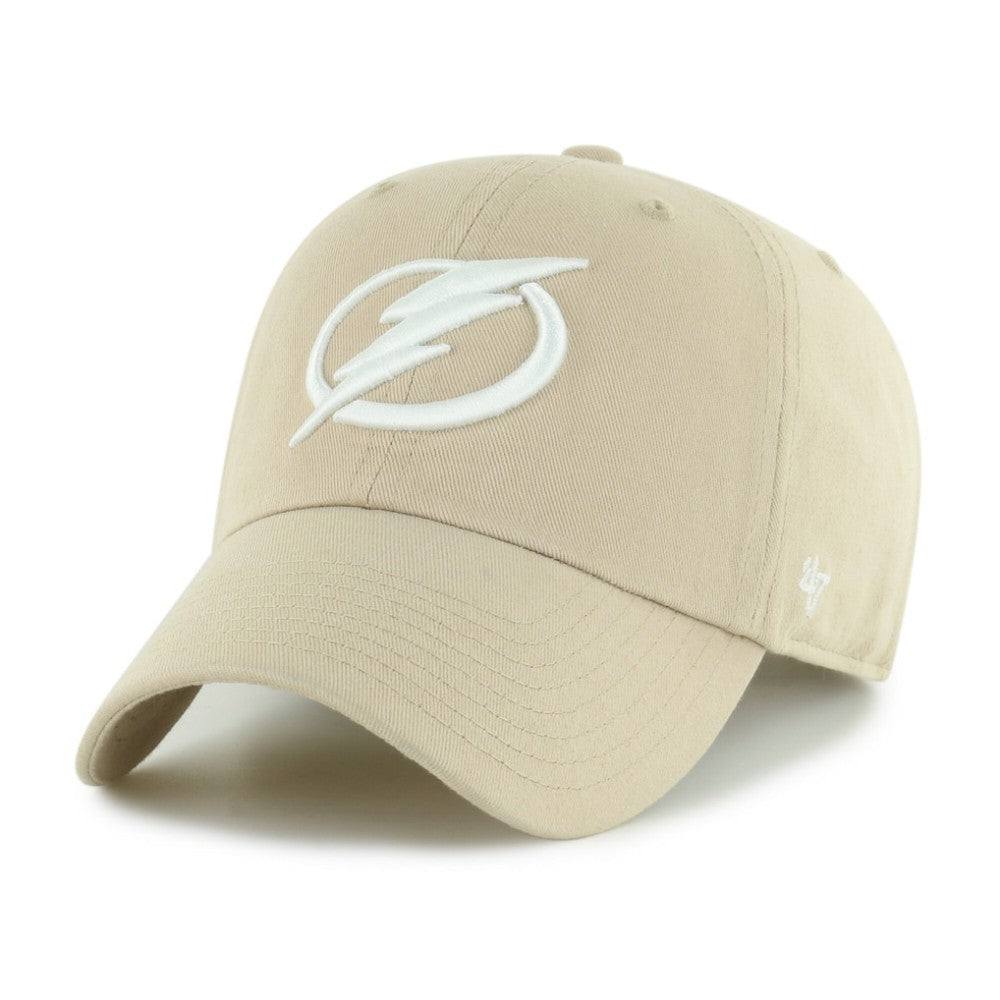 NHL Khaki Tampa Bay Lightning '47 Logo Clean Up Adjustable Hat