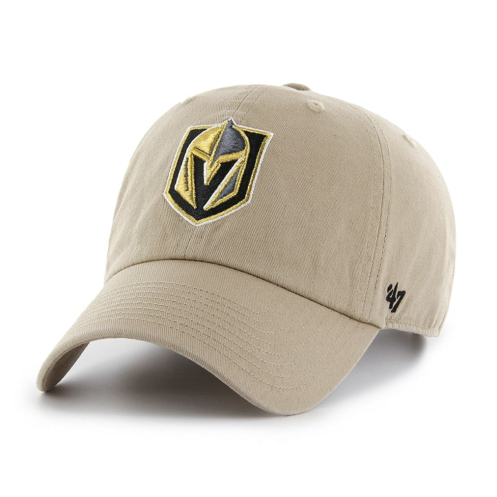 NHL Khaki Vegas Golden Knights '47 Logo Clean Up Adjustable Hat
