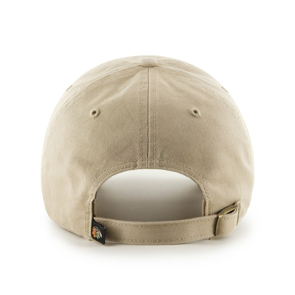 NHL Khaki Chicago Blackhawks '47 Logo Clean Up Adjustable Hat