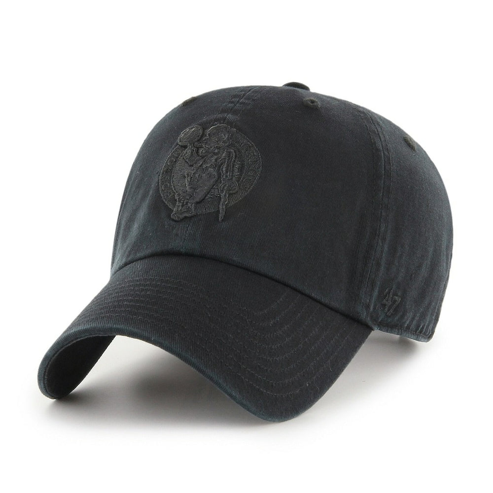 NBA Boston Celtics '47 Black on Black Clean Up Adjustable Hat