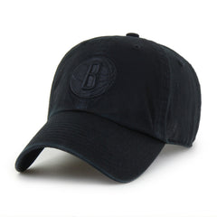 NBA Brooklyn Nets '47 Black on Black Clean Up Adjustable Hat
