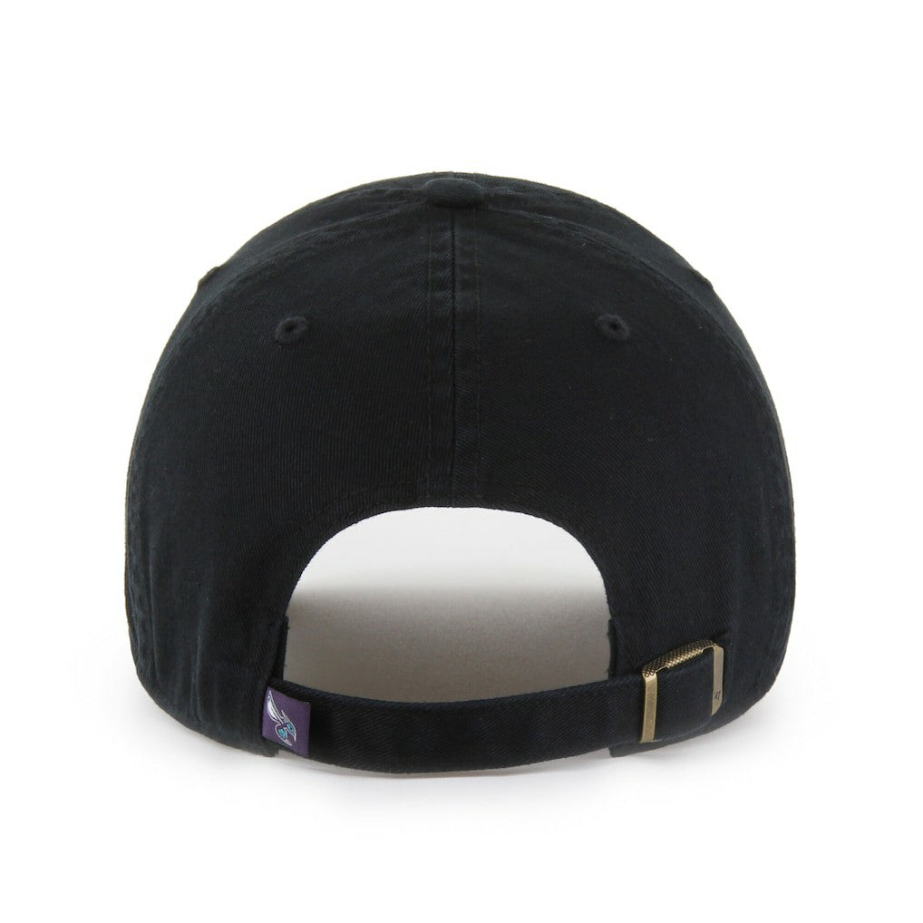 NBA Charlotte Hornets '47 Black on Black Clean Up Adjustable Hat