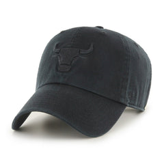 NBA Chicago Bulls '47 Black on Black Clean Up Adjustable Hat