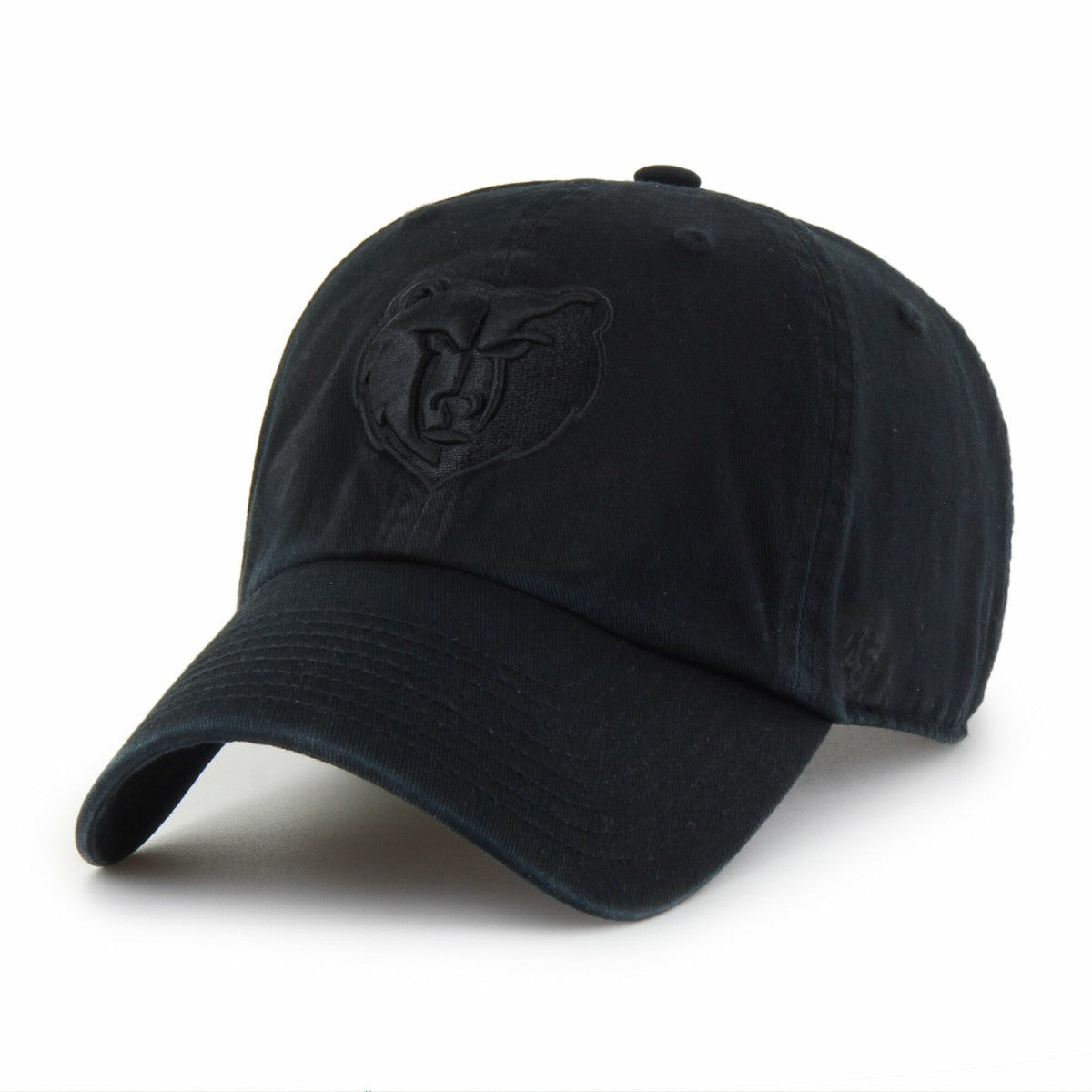 NBA Memphis Grizzlies '47 Black on Black Clean Up Adjustable Hat