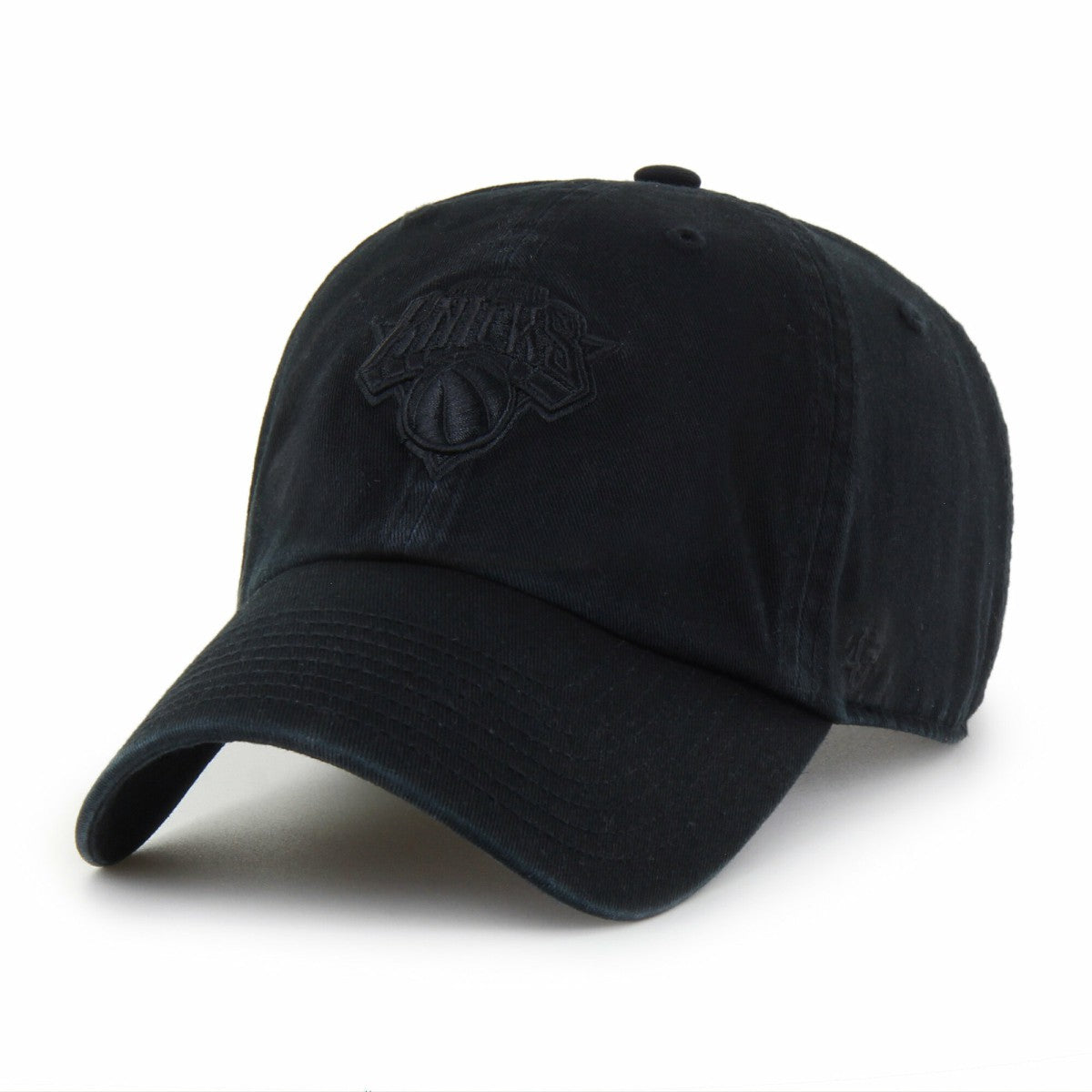 NBA New York Knicks '47 Black on Black Clean Up Adjustable Hat
