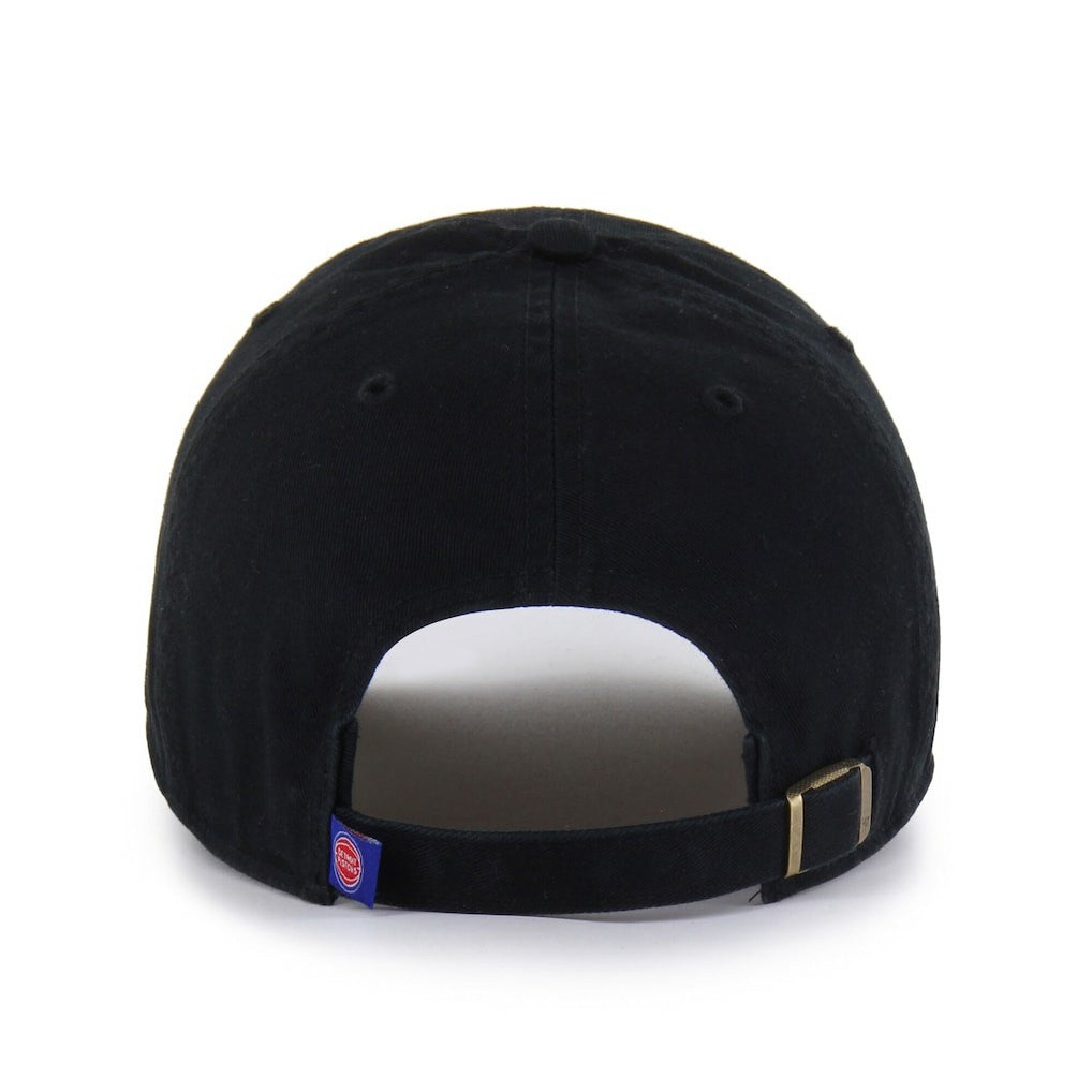 NBA Detroit Pistons '47 Black on Black Clean Up Adjustable Hat