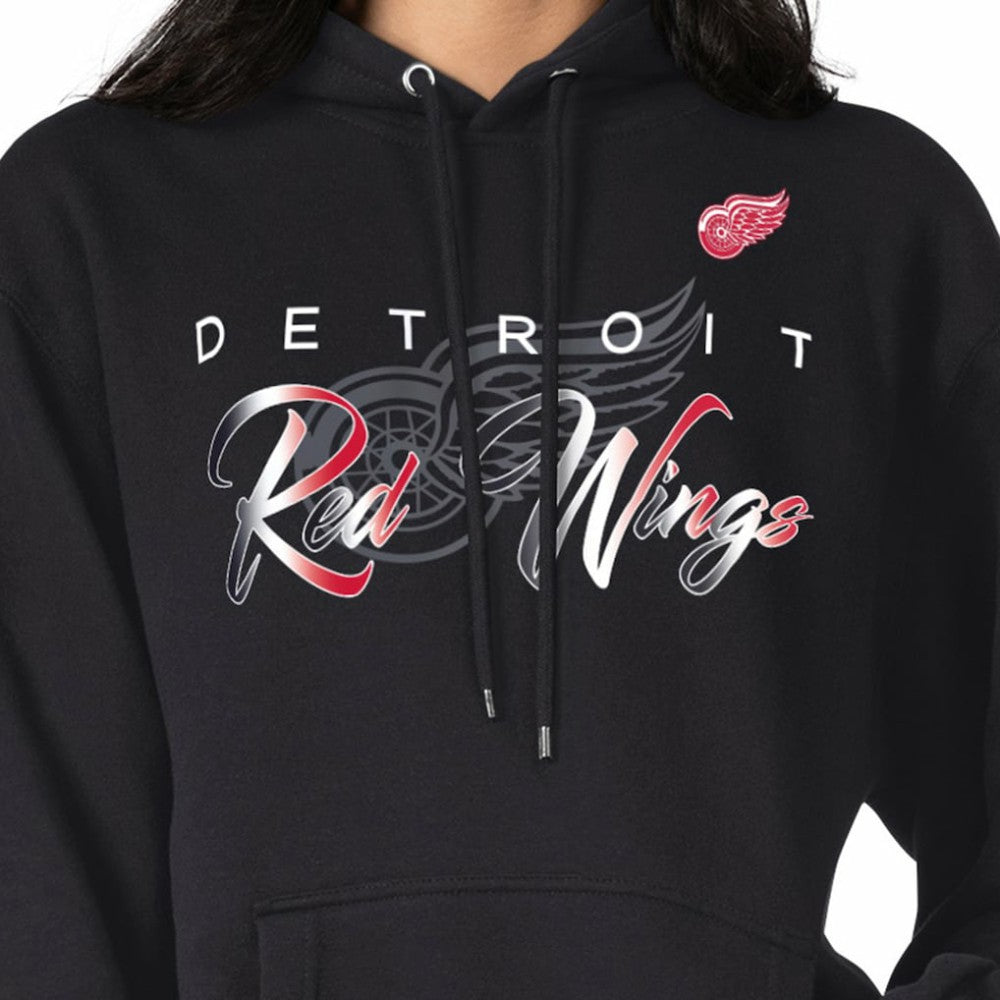 NHL Black Detroit Red Wings G-III 4Her by Carl Banks Shadow Logo Fleece Pullover Hoodie