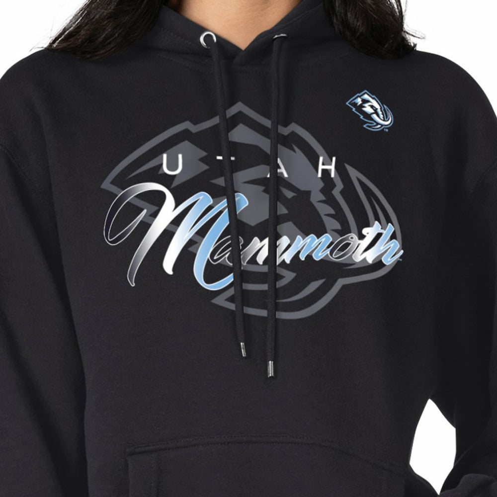 NHL Black Utah Mammoth G-III 4Her by Carl Banks Shadow Logo Fleece Pullover Hoodie