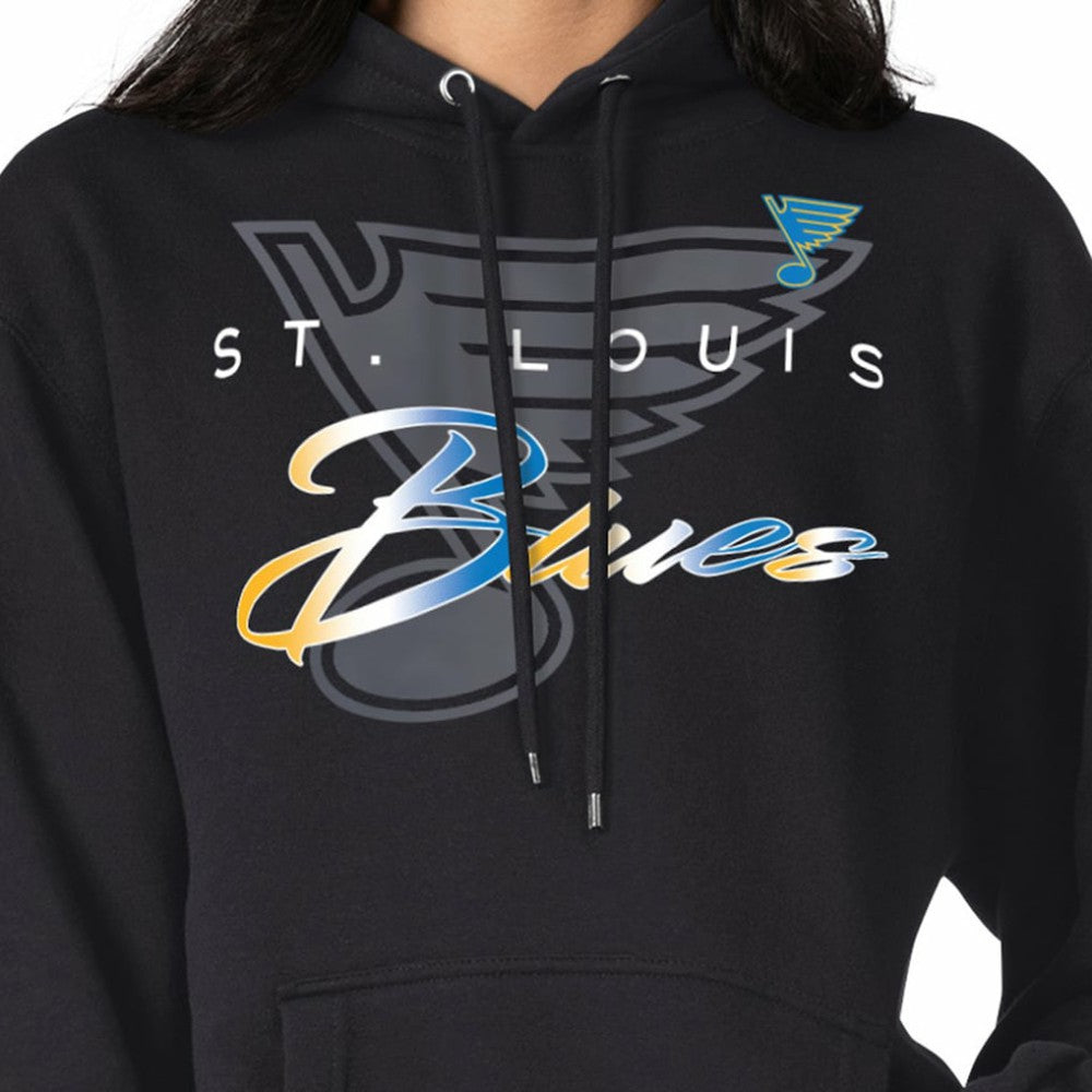 NHL Black St. Louis Blues G-III 4Her by Carl Banks Shadow Logo Fleece Pullover Hoodie