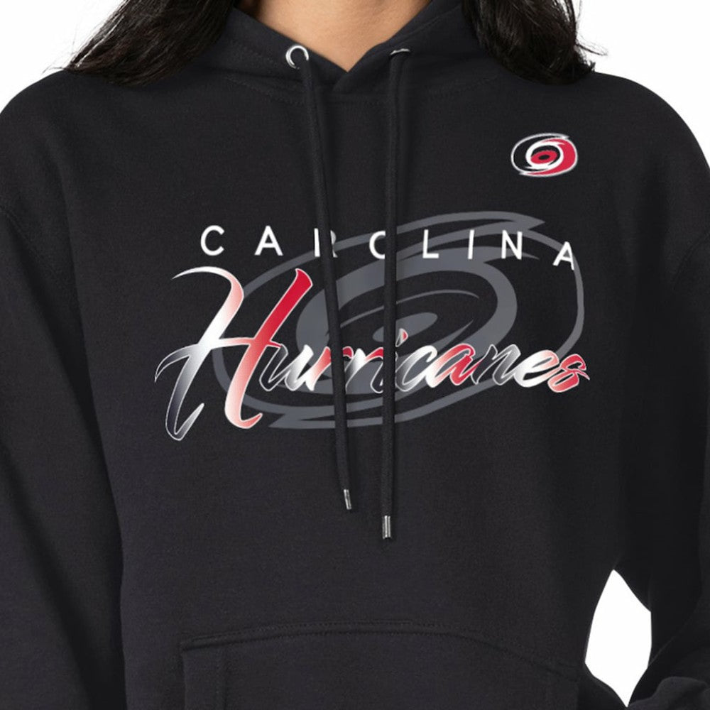 NHL Black Carolina Hurricanes G-III 4Her by Carl Banks Shadow Logo Fleece Pullover Hoodie