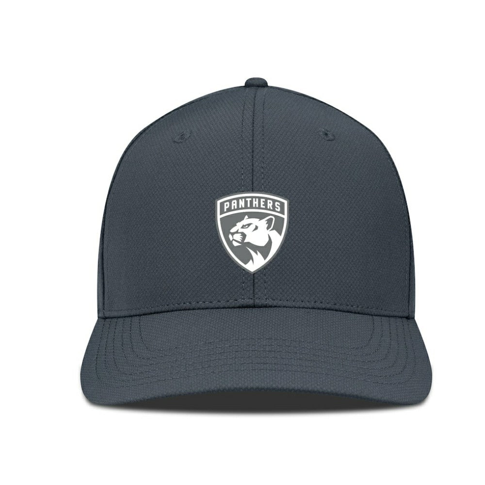 NHL Charcoal Florida Panthers Levelwear Rise Slate & Snow Structured Flex Hat