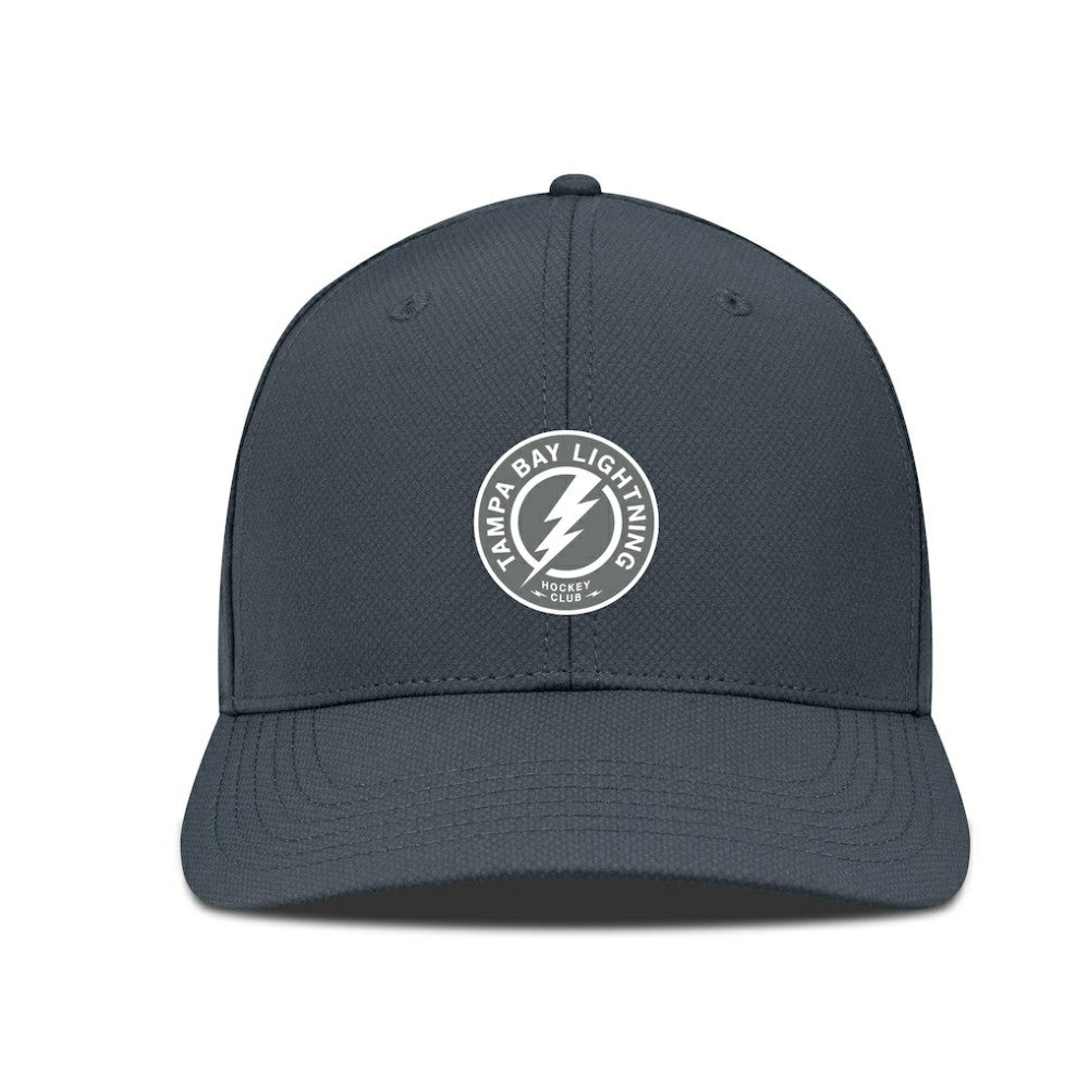NHL Charcoal Tampa Bay Lightning Levelwear Rise Slate & Snow Structured Flex Hat