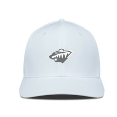 NHL White Minnesota Wild Levelwear Rise Slate & Snow Structured Flex Hat