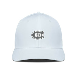 NHL White Montreal Canadiens Levelwear Rise Slate & Snow Structured Flex Hat
